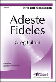 Adeste Fideles Three-Part Mixed choral sheet music cover Thumbnail